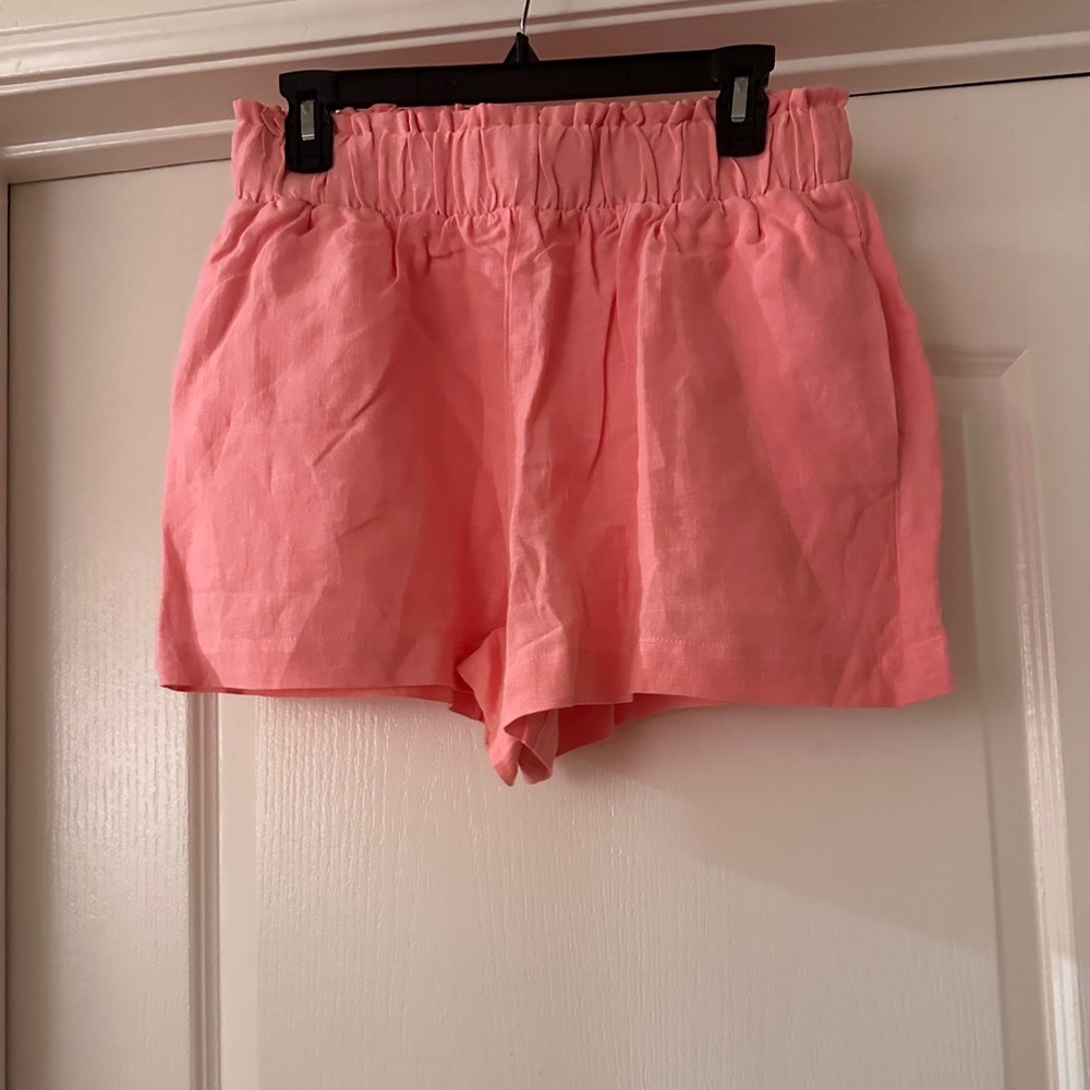 Solai 100% linen pink shorts size medium
